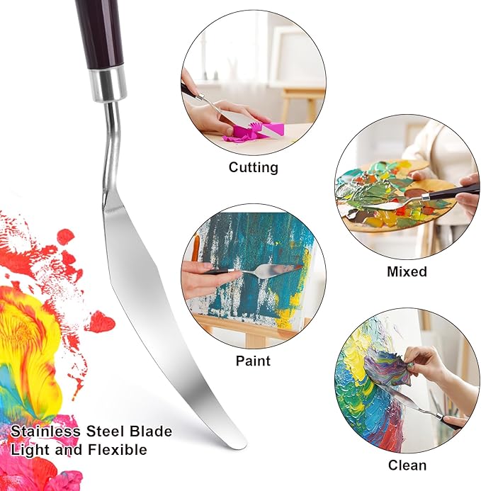 5 Piece Palette knifes Painting Knife Set Supplies - Image 3