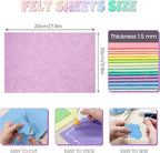 30Pcs Stiff Felt Sheets, 1.5mm Thick Felt Fabric Sheets | Non Woven Polyester - Image 3