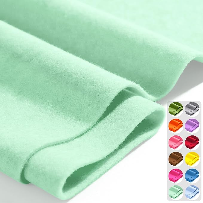 Whisper Green 36" X 36" Felt Fabric Sheet by Luceinvita