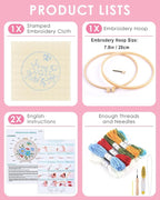 TINDTOP Punch Needle Embroidery Kits, Flowers Punch Needle Kits - Image 2