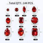 Sew on Rhinestone, Bags and Sewing Accessories，Red - Image 3