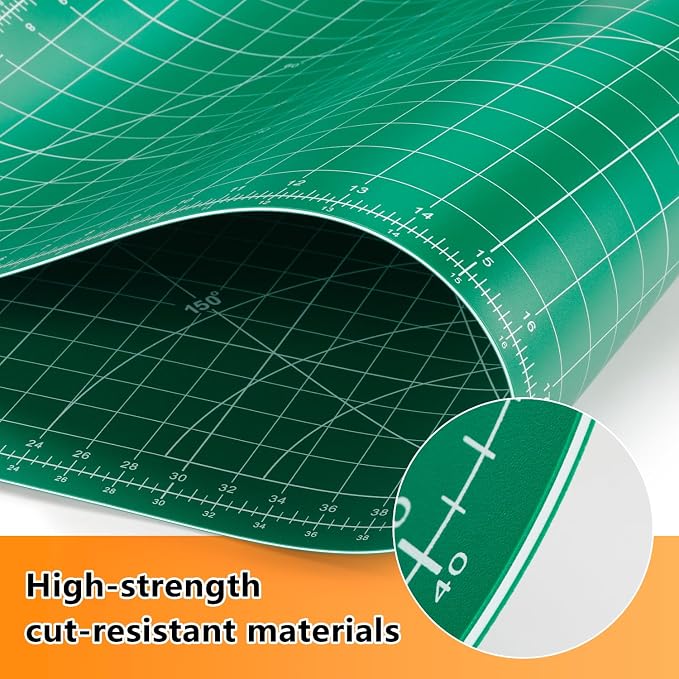 Ecraft 24"x36" Self-Healing Sewing Mat: Large Double Sided Green 5-Ply Hobby Mat - Image 5