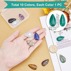 PH PandaHall Teardrop Shaped Natural Gemstone Cabochons - Image 2