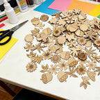 100 Pcs Unfinished Wooden Cutouts Mini Nature Shapes | DIY Craft Supplies - Image 7