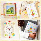 3400Pcs Foam Stickers Foam Shape Stickers Heart Star Square Geometric Sticker - Image 5