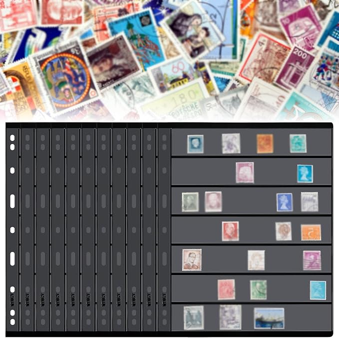 Gersoniel 30 Pieces stamp collecting supplies stamp collector pages Album sheets by Gersoniel