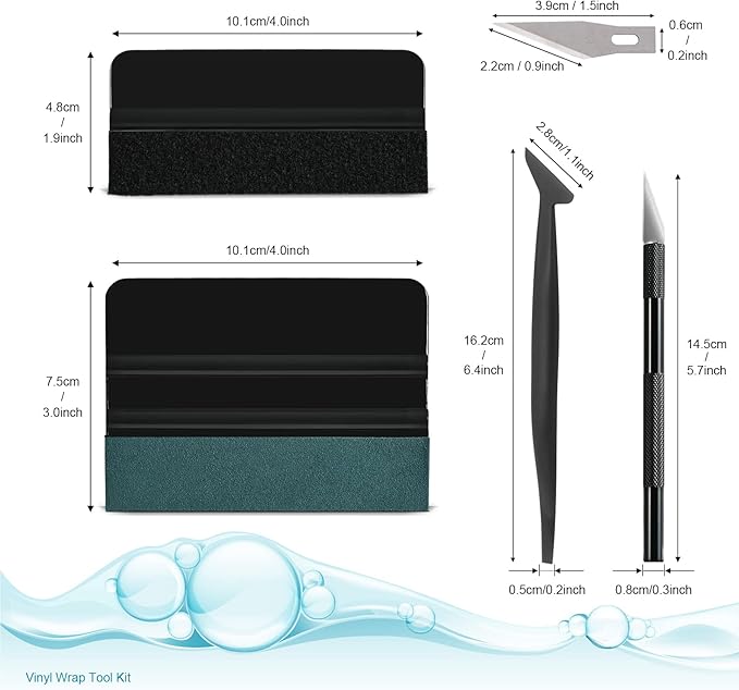 NEWISHTOOL Car Window Tint Installation Kit Vinyl Wrap Tools Wrapping Kit | - Image 3