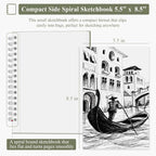SuFly Small Sketchbook, Sketch Book 5.5 X 8.5, 100 Sheets Artist Sketch Pad - Image 2