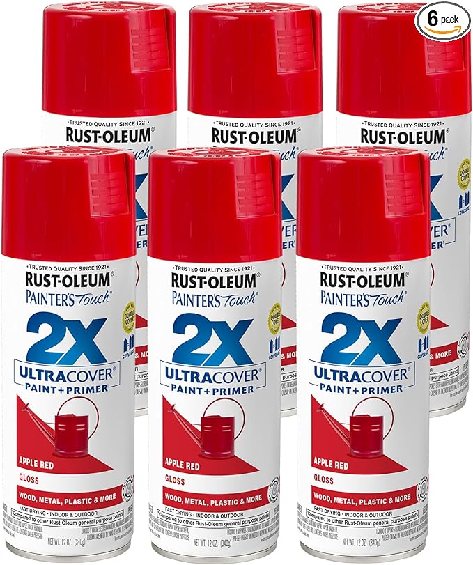 Rust-Oleum 334024-6PK Painter's Touch 2X Ultra Cover Spray Paint, 12 oz by Rust-Oleum