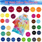 Tie Dye Kit 32 Color All-in-one Clothing Dye Kit, Permanent Fabric Dye - Image 3