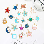 SANNIX 220Pcs Bracelet Charms Assorted Gold Plated Enamel Charms Necklace - Image 5