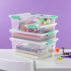 Sterilite 12-Pack Clip Box, Stackable Clear Plastic Bins - Image 4