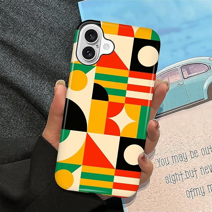 ZHEGAILIAN Case for iPhone 16 Plus, Geometric Colors Durable Shockproof - Image 5