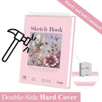 Cute Sketchbook Pink, 100 Sheets Girl Sketchbook 73lb/120gsm Drawing Paper - Image 4