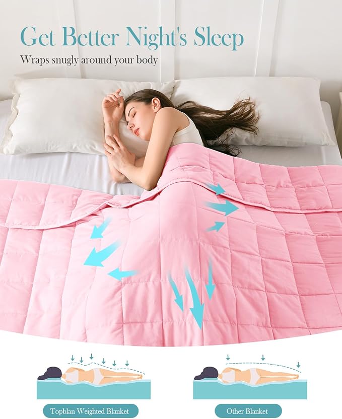 Topblan Weighted Blanket for Adults 12lbs, Soft Cooling Breathable Weighted - Image 3