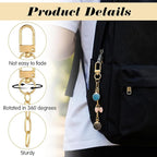 LXUEJIE 20 Pcs Gold Keychain Making Kit, Metal Bag Charms - Image 3