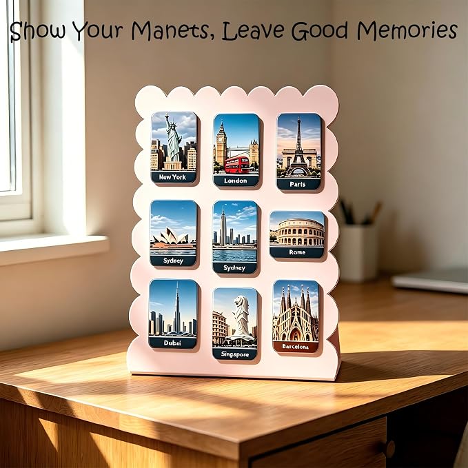 2 Pack Metal Pink Scalloped Magnet Display Board - Image 3