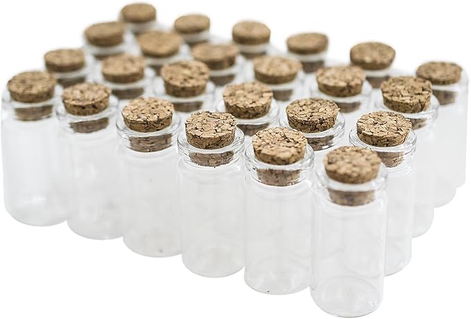 Super Z Outlet Mini Clear Glass Jars Bottles - Image 3