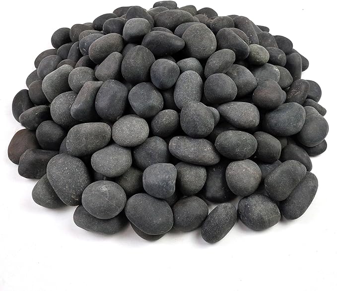FANTIAN 10 lbs Black River Rocks, 1-2 Inch Black Stones Pebbles by FANTIAN-GardeningMakesLifeBetter