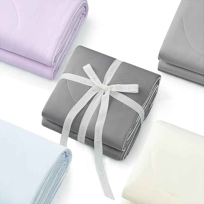 Cozy Bliss Cooling Comforter King Size, Reversible Lightweight Cooling Blankets - Image 7