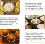 Extra Large Silicone Cupcake Baking Cups 12 Pack | Non-stick, - Image 5