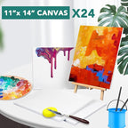ESRICH 11x14 Canvases for Painting, 24 Pack Blank White Canvases for Painting - Image 3