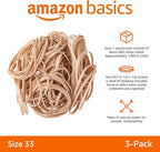 Amazon Basics Rubber Bands, Office Supplies, Size 33, 600 Bands/1 lb Pack - Image 2