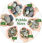 YISZM 40lbs Natural River Rocks, Hand-Picked Smooth Stones - Image 2