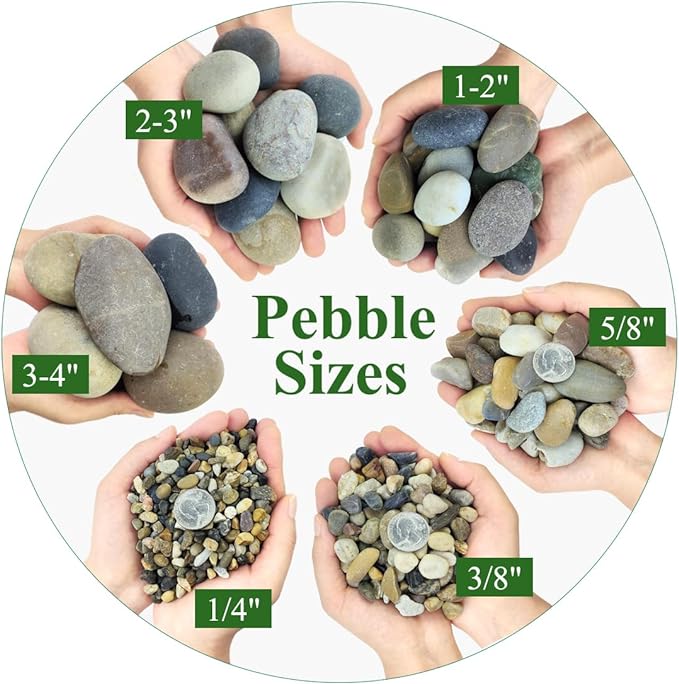 YISZM 10lbs Aquarium Rocks, 5/8" Natural River Rocks - Image 4