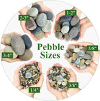 YISZM 20lbs Natural River Rocks, Hand-Picked Smooth Stones - Image 2