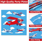 Qyeahkj 50 Guests Airplane Plates and Napkins Party Supplies Plane Party - Image 4