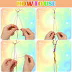 KAMJUNTAR Craft Kit, 15 Rolls Glitter & Laser Lanyard String - Image 7