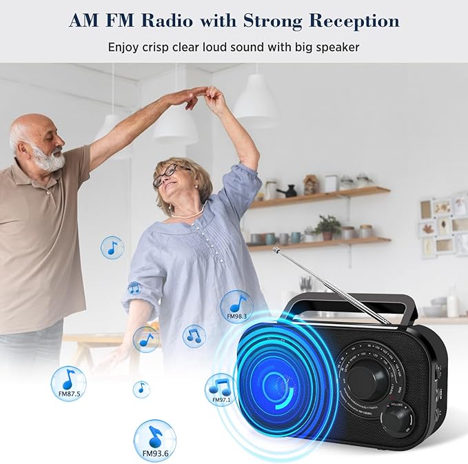 DreamSky AM FM Portable Radio Plug in Wall or Battery Operated - Image 2