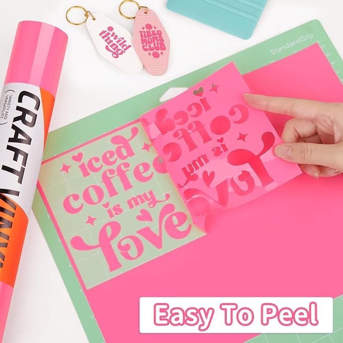 WRAPXPERT Pink Permanent Vinyl, Craft Cutters DIY Projects - Image 2