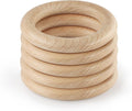 FoDau770 5pcs Natural Beech Wooden Rings, Unfinished Solid Wood Rings Heavy by FoDau770