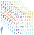 Outus 576 Pcs 8 Sheets Letters Stickers Vinyl Alphabet Number Decals Back to by Outus