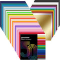 TECKWRAP 50 Pack 12" x 12" Permanent Adhesive Vinyl Sheets 48 Assorted Colors by TECKWRAP