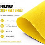 Bright Yellow Large Felt Fabric 36" x 36", 1mm Stiff Felt Sheet, Nonwoven Fabric - Image 4