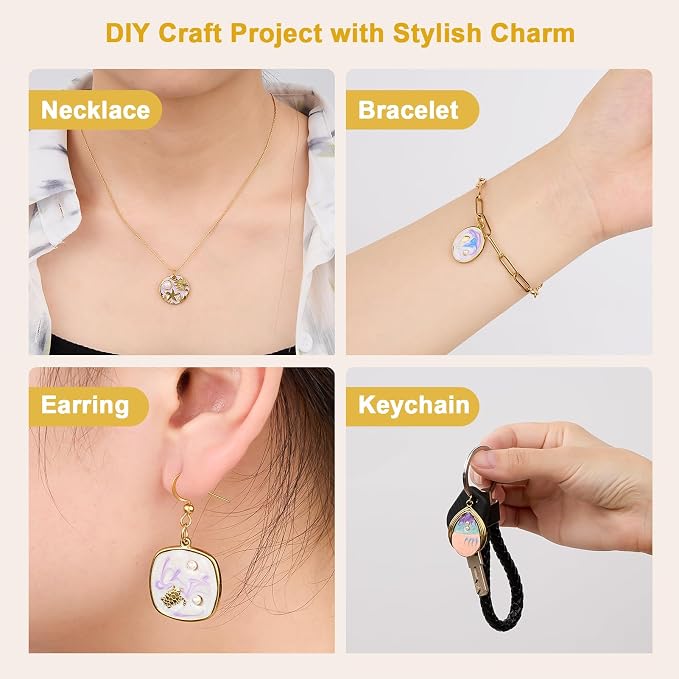 UMAOKANG 9 Pack Gold Plated Stainless Steel Charms Bulk - Image 7