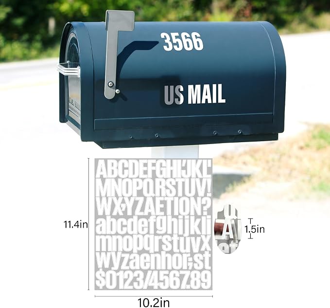 Letter Stickers, Mailbox Numbers, 1.5 Inch Waterproof Vinyl Alphabet | 1 - Image 2