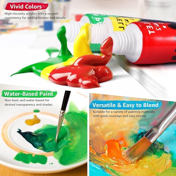 Colorful Fabric Paint Set for Clothes 24 Colors - Image 2