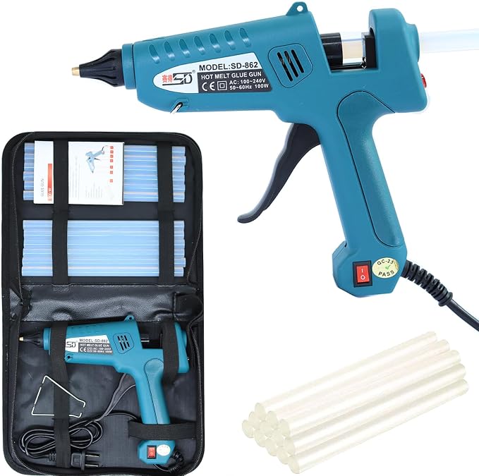 Hot Glue Gun and Sticks Set 100W, Full Size, Anti Scalding Design | Faux by LEBACUTE