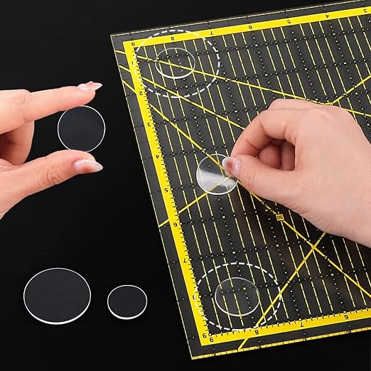 Ruler Grips, Non-Slip Ruler Rings, Quilt Template Grips, Silicone Grips by Greellab