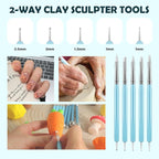 Thyrflen 18PCS Silicone Clay Sculpting Tools, Silicone Painting Brushes Kit - Image 3