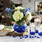 ARSUK 2LB Blue Flat Glass Marbles, Beads - Image 3