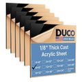 Duco Black Cast Acrylic Sheets 1/8" Thick 6" x 6" by DucoPlasticsSupply