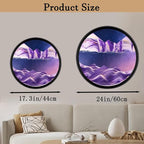 PROEATS 3D Moving Sand Wall Art, Wall Mounted Sculpture Deep Sea Sandscape Sand - Image 3
