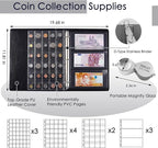 295pcs 2 in 1 Coin Collection Book Set, Coin Collection Supplies, Coin Holders - Image 3