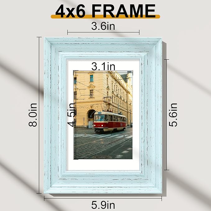Vittanly 4x6 Picture Frames Set of 2, Ornate Vintage Photo Frame - Image 3