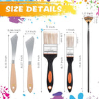CHENGU 5 Piece Paint Knives Palette Knife Set - Image 2